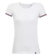 Футболка женская Rainbow Women, белая с ярко-синим