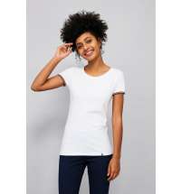 Футболка женская Rainbow Women, белая с ярко-синим