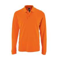Рубашка поло мужская с длинным рукавом PERFECT LSL MEN, оранжевая
