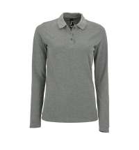 Рубашка поло женская с длинным рукавом PERFECT LSL WOMEN, серый меланж