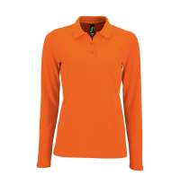 Рубашка поло женская с длинным рукавом PERFECT LSL WOMEN, оранжевая