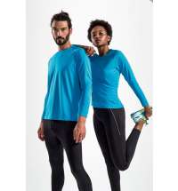 Футболка с длинным рукавом SPORTY LSL MEN, ярко-бирюзовая