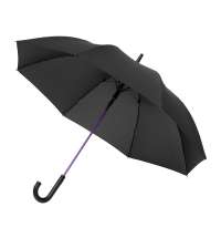 Зонт-трость Quantum, черный/фиолетовый