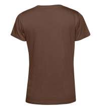 Футболка женская E150 Organic, коричневая (мокко)