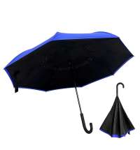 Зонт-трость наоборот Shifter, черно-синий