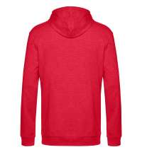 Толстовка с капюшоном унисекс Hoodie, красный меланж