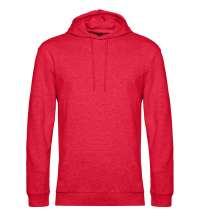 Толстовка с капюшоном унисекс Hoodie, красный меланж