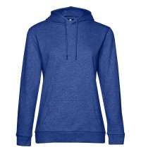 Толстовка с капюшоном женская Hoodie, ярко-синий меланж