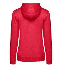 Толстовка с капюшоном женская Hoodie, красный меланж