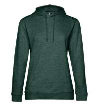 Толстовка с капюшоном женская Hoodie, темно-зеленый меланж