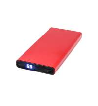 Внешний аккумулятор H&ouml;ginn в металлическом корпусе, 10000mAh, красный.