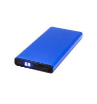 Внешний аккумулятор H&ouml;ginn в металлическом корпусе, 10000mAh, синий.