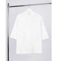 Футболка оверсайз унисекс с капюшоном Neofit, молочно-белая