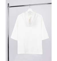 Футболка оверсайз унисекс с капюшоном Neofit, молочно-белая