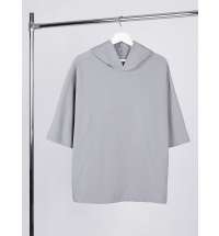Футболка оверсайз унисекс с капюшоном Neofit, светло-серая