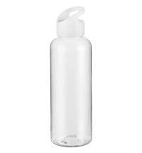 Бутылка для воды Plaske, прозрачная с белой крышкой