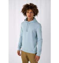 Толстовка с капюшоном унисекс BNC Organic, серо-зеленая