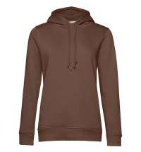 Толстовка с капюшоном женская BNC Organic, коричневая (мокко)
