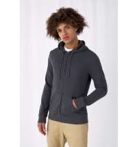 Толстовка на молнии с капюшоном унисекс BNC Organic, красная