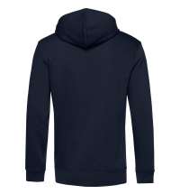 Толстовка на молнии с капюшоном унисекс BNC Organic, темно-синяя