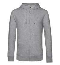 Толстовка на молнии с капюшоном унисекс BNC Organic, серый меланж