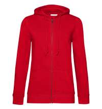 Толстовка на молнии с капюшоном женская BNC Organic, красная