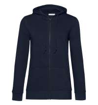 Толстовка на молнии с капюшоном женская BNC Organic, темно-синяя