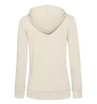 Толстовка на молнии с капюшоном женская BNC Organic, молочно-белая