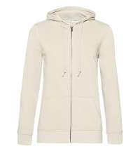 Толстовка на молнии с капюшоном женская BNC Organic, молочно-белая