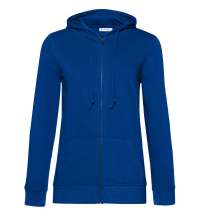 Толстовка на молнии с капюшоном женская BNC Organic, ярко-синяя
