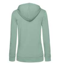 Толстовка на молнии с капюшоном женская BNC Organic, серо-зеленая