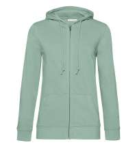 Толстовка на молнии с капюшоном женская BNC Organic, серо-зеленая