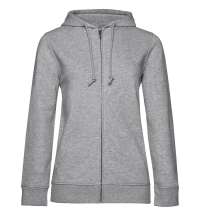 Толстовка на молнии с капюшоном женская BNC Organic, серый меланж