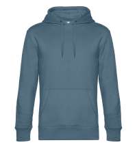 Толстовка с капюшоном унисекс King, серо-синяя