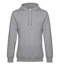 Толстовка с капюшоном унисекс King, серый меланж