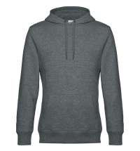 Толстовка с капюшоном унисекс King, темно-серый меланж