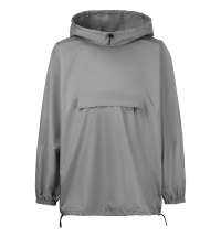 Дождевик-анорак Hard Work, укороченный, серый, единый размер