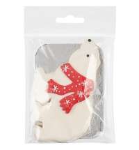 Печенье &laquo;Остаемся зимовать&raquo;, белое с красным