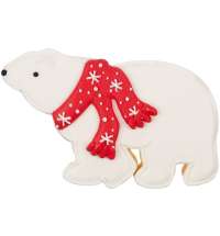 Печенье &laquo;Остаемся зимовать&raquo;, белое с красным