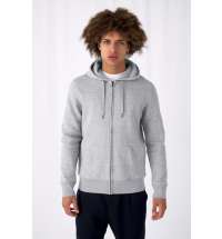 Толстовка с капюшоном на молнии унисекс King, ярко-синяя