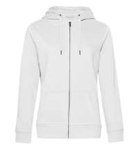 Толстовка с капюшоном на молнии женская Queen, белая