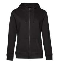 Толстовка с капюшоном на молнии женская Queen, черная