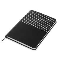 Ежедневник A5 недатированный Esmeralda в мягком переплёте, чёрный с серебристым