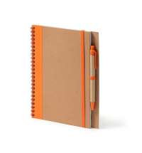 Блокнот с ручкой ALANI, Оранжевый