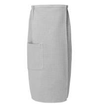 Килт вафельный женский Onsen, светло-серый, единый размер