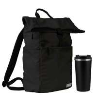 Подарочный набор Palermo, Boston, черный (рюкзак, термокружка)