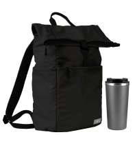 Подарочный набор Palermo, Boston, черный/серый (рюкзак, термокружка)