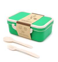 Ланчбокс (контейнер для еды) Inar из пшеничного волокна, зелёный