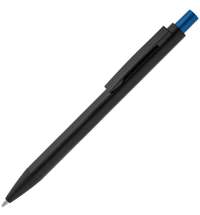 Ручка шариковая Chromatic, черная со светло-синим