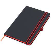 Ежедневник A5 недатированный Sir Lewis в твёрдом переплёте, красный кант